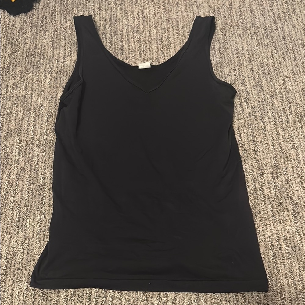 Women's Black Sleeveless Tank Top Nylon